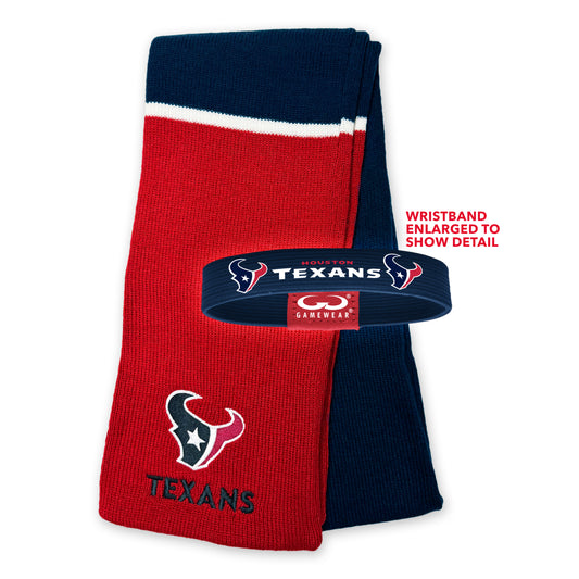 Houston Texans Combo NFL Scarf & Wristband