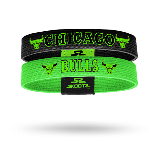 Chicago Bulls Neon Green 2 Pack NBA Wristbands