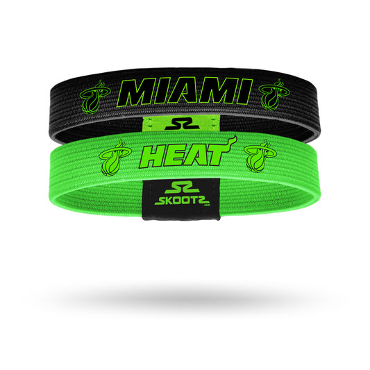 Miami Heat Neon Green 2 Pack NBA Wristbands