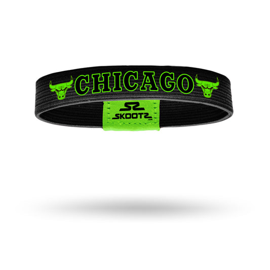 Chicago Bulls Neon Black NBA Wristbands