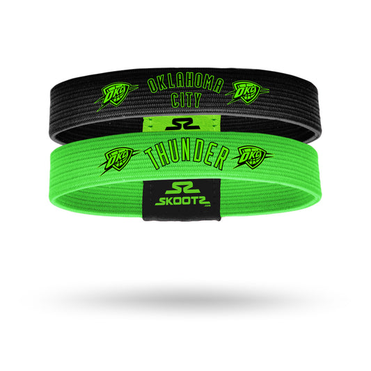 Oklahoma City Thunder Neon Green 2 Pack NBA Wristbands
