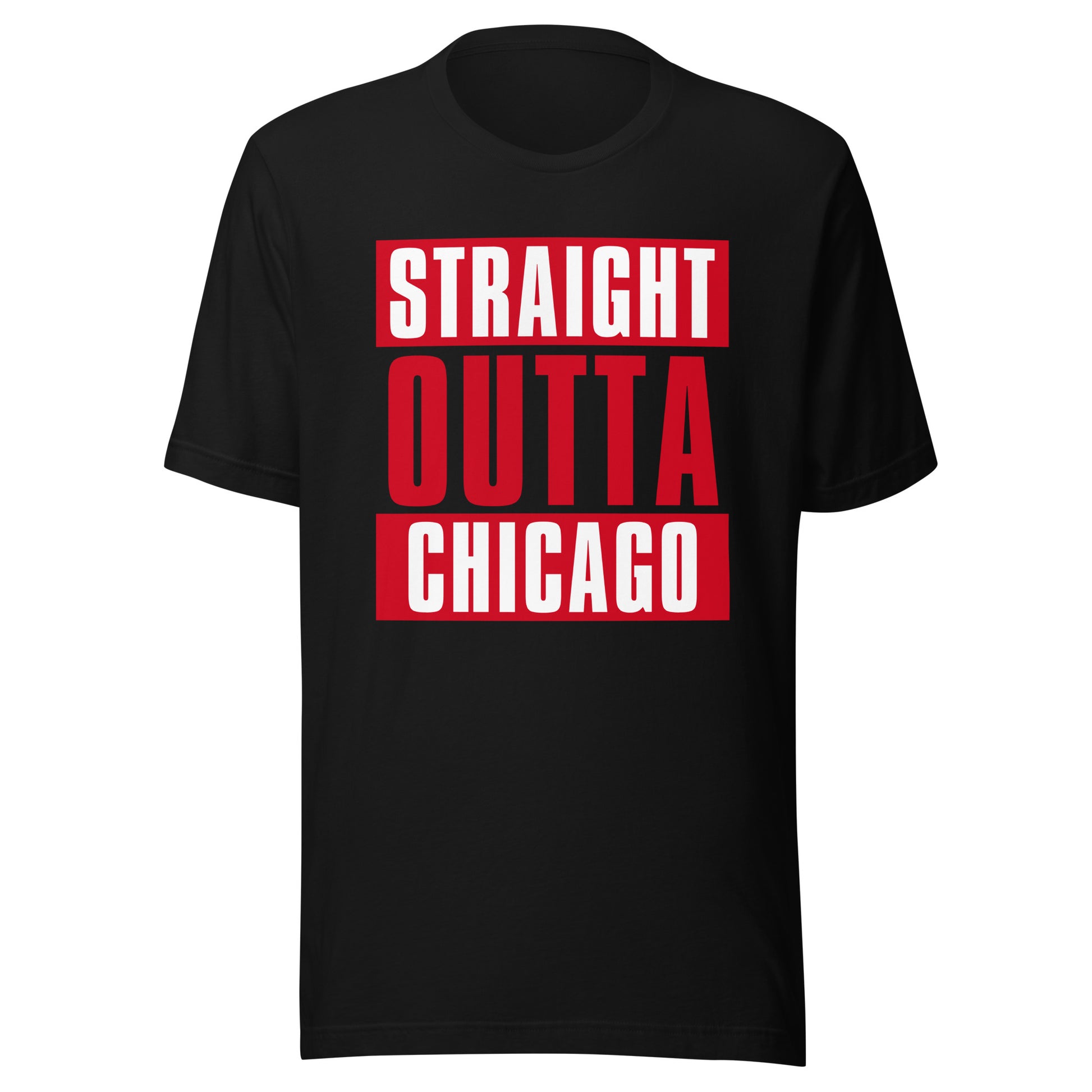 Straight Outta Chicago (Blackhawks) NHL T-Shirt | Sports Fan T-shirts