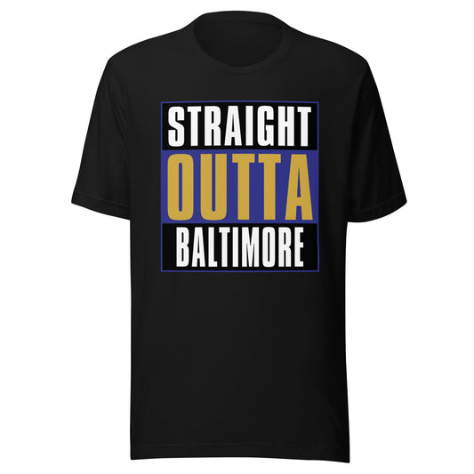 Straight Outta Baltimore (Ravens) NFL T-Shirt | Sports Fan T-shirts