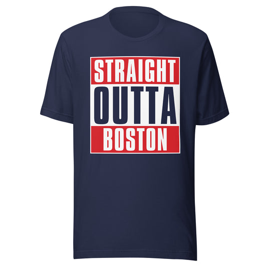 Straight Outta Boston (New England Patriots) NFL T-Shirt | Sports Fan T-shirts