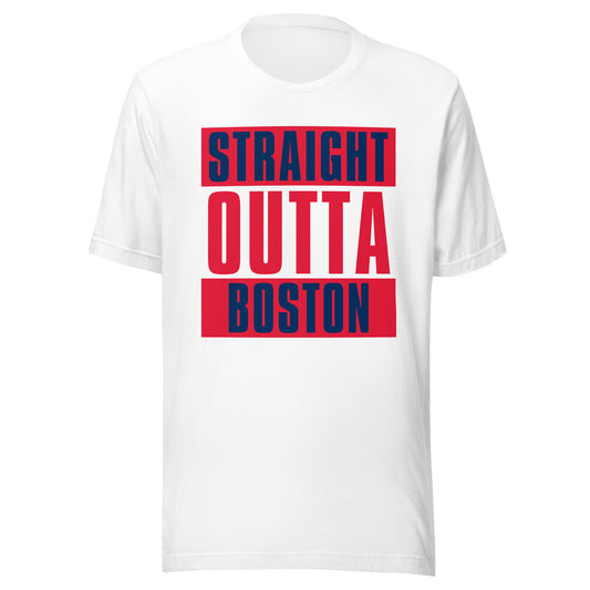 Straight Outta Boston (Red Sox) MLB T-Shirt | Sports Fan T-shirts
